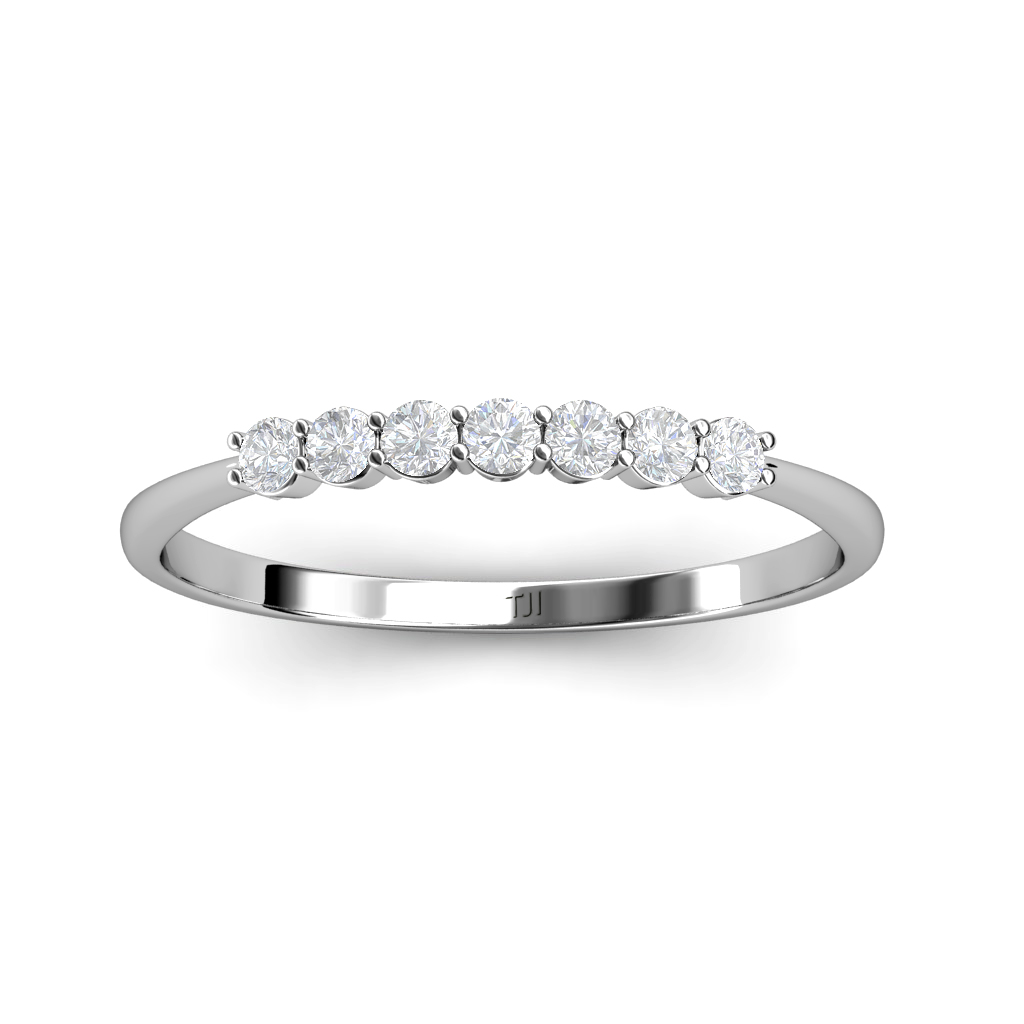 ... about White Sapphire 7 Stone Wedding Band 0.50 ct tw in 14K Gold ... about White Sapphire 7 Stone Wedding Band 0.50 ct tw in 14K Gold
