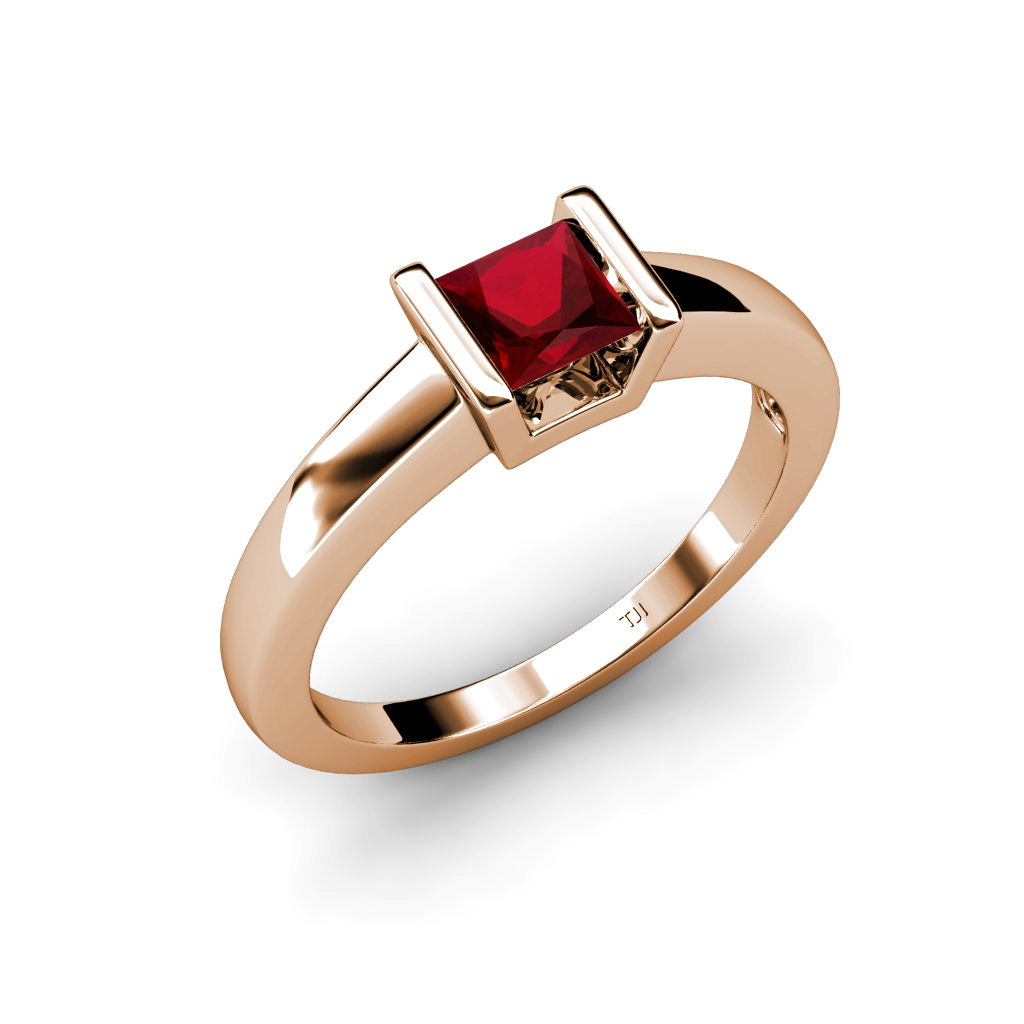Black Diamond Princess Cut Solitaire Ring Black Diamond Princess Cut Solitaire Ring