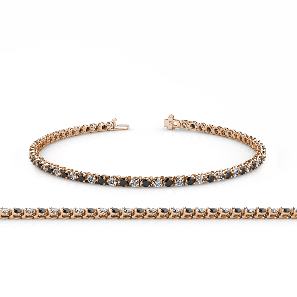 کیر+تو+کوس+دختر ... -White-Diamond-SI2-I1-G-H-3-Prong-Tennis-Bracelet-1-85-ct-tw-14K-Gold